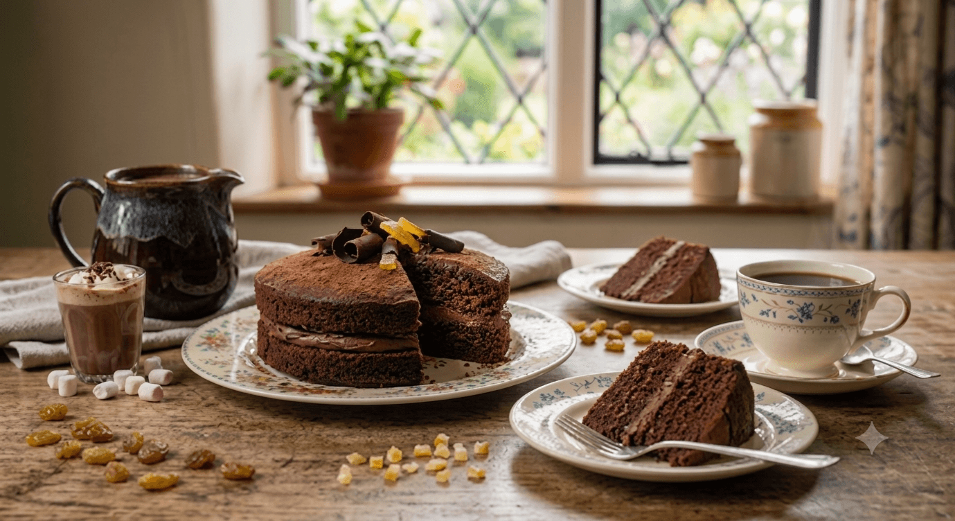 Chocolate Sandwich Cake - a traditional dairy-free cake from Farmhouse Cakes, Seaford