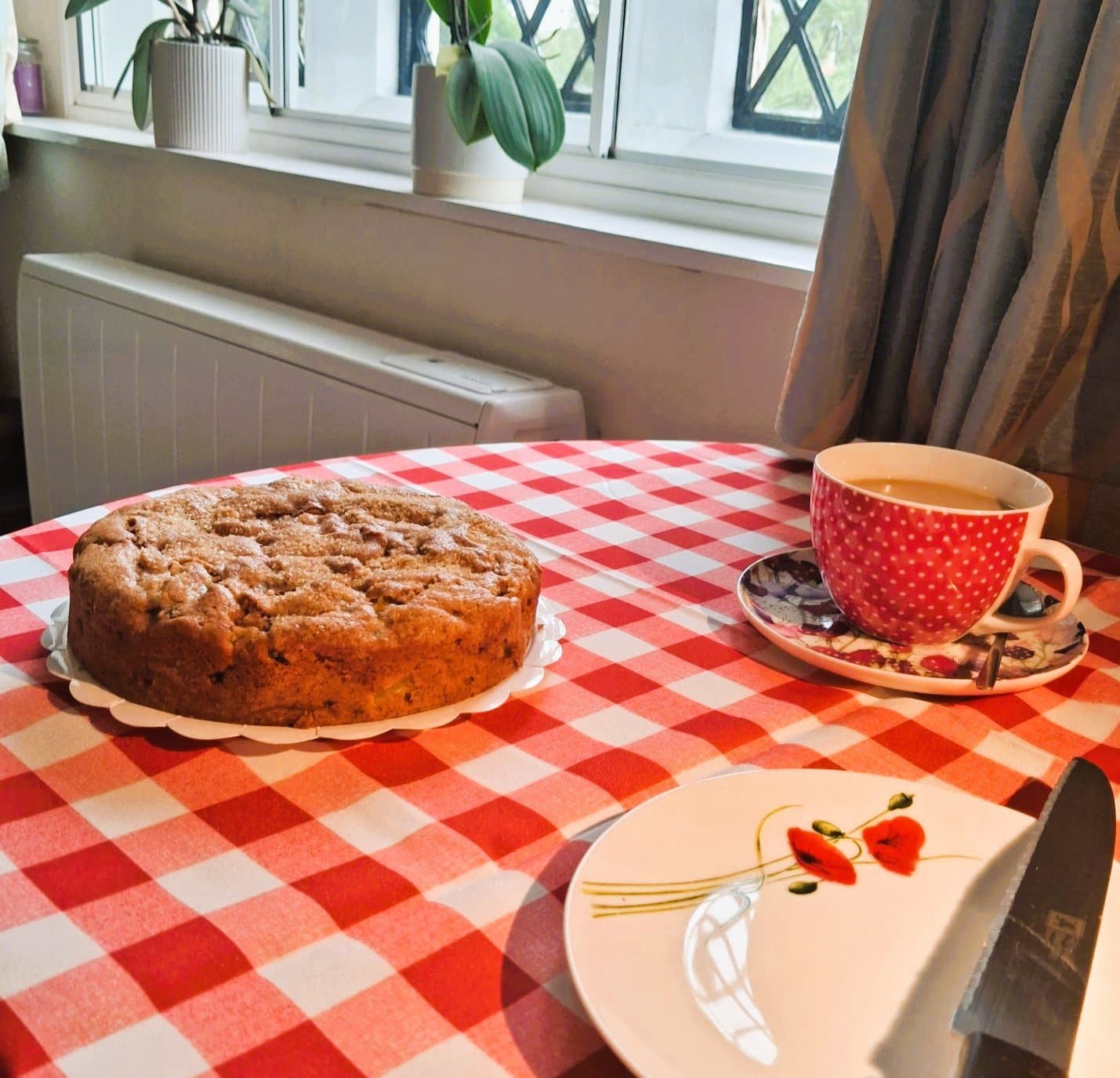 Dairy-free Dorset apple cake with a crunchy demerara sugar top, homemade by Farmhouse Cakes in Seaford