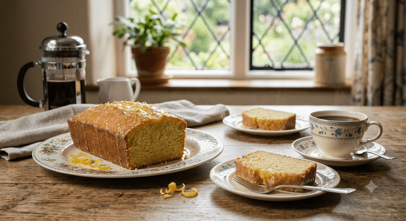Lemon Drizzle - a traditional dairy-free cake from Farmhouse Cakes, Seaford